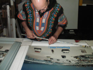 Hand letterpainting and striping, traditional signage