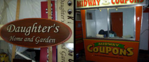 City Sign Shop with Signs Ready to be Hung